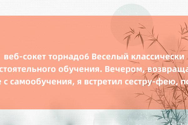 веб-сокет торнадо6 Веселый классический анекдот для самостоятельного обучения. Вечером, возвращаясь в общежитие с самообучения, я встретил сестру-фею, пошел за ней и хотел завязать разговор, но не смо